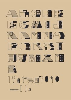 the alphabet is made up of different shapes and sizes