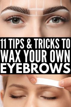 Diy Eyebrow Waxing, Wax Eyebrows At Home, Wax Eyebrows, Brow Shaping Tutorial, Eyebrows At Home, Eyebrow Hacks, How To Grow Eyebrows, Diy Wax