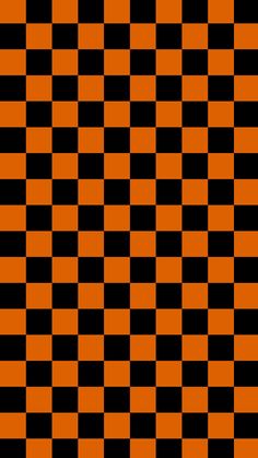 an orange and black checkerboard pattern that looks like it is going to fall