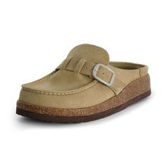 Meet Hobby, a classic genuine suede slip-on clog with a casual and comfortable vibe. Hobby offers premium materials for the utmost comfort, with a soft genuine leather upper, molded comfort foam padding, and a premium cork outsole for all-day wearability. Plus, an adjustable buckle can create the perfect fit for you. Whether running errands or just relaxing at home, Hobby offers the ideal blend of comfort and laid-back style. Suede Clogs, Laid Back Style, Black Stone, Online Purchase, Shoes Online, Running Errands, Perfect Pair, Cork, Clogs