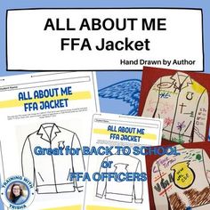 all about me fa jacket hand drawn by author with instructions for each student to draw