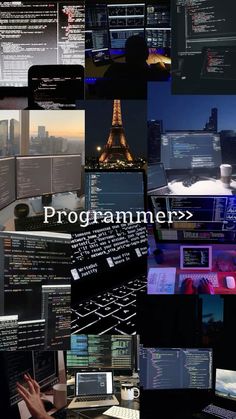 a collage of computer screens with the words programming on them