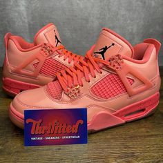 Air Jordan 4 Retro NRG Hot Punch Size 8 W / 6.5 M AQ9128-600 Pink OG Rare Shoes - 100% Authentic. Condition is Pre-owned. Includes shoes only. Features minor wear, including drag. ALL ITEMS SHIP SAME-DAY! FAST AND QUICK HANDLING FOR A SPEEDY DELIVERY! Any and all flaws will be mentioned/pictured & Item will arrive as pictured! No refunds unless unforeseen circumstances to product arise! Any questions, measurements, or additional pictures needed? Message us! Pink Jordans, Rare Shoes, Jordan Shoes Girls, Jordan 4s, Jordans Women, Jordan 4 Retro, Air Jordan 4, Air Jordan 4 Retro, Jordan Shoes