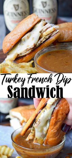 this turkey french dip sandwich is so good and easy to make