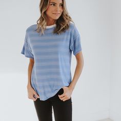 Journey Five | Annie Stitch Stripe Tee Stripe Tee, Spring Style, Striped Tee, Stitch Fix, Spring Fashion, Stripes, Relaxed Fit, V Neck, Women's Top