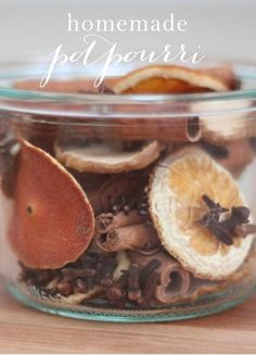 a glass jar filled with food on top of a wooden table