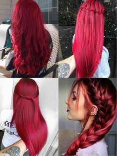 Dyed Red Hair, Bright Red Hair, Pinterest Hair, Color Tones, Red Hair Color, Cool Hair Color, Grunge Hair, Ombre Hair