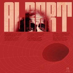 a poster with an image of a man's face and the words aldrt