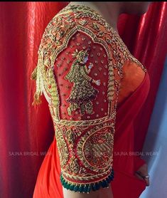 South Indian Bridal Blouse Designs, Indian Bridal Blouse Designs, Wedding Blouse Design, Blouse Design Ideas, Beauty Tips Hair, Indian Dress Up, Designs Blouse