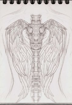 a drawing of a giraffe with wings on it's back