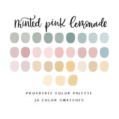 the color swat list for pink lemonade