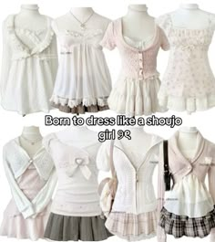 Shoujo School Outfit, Cute Shoujo Outfits, Shojo Beach Outfit, Cute Poncho Outfits, Shojo Girl Outfit Aesthetic, Shoujo Inspired Outfits, Shojo Outfit Ideas, Aesthetic Girly Outfits