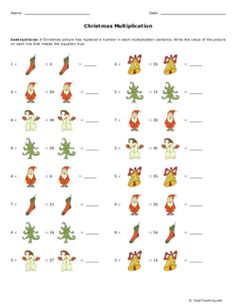 christmas math worksheet for kids to practice counting and subtracing the numbers