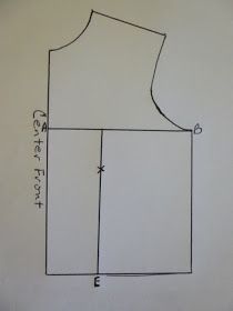 a drawing of a dress pattern with measurements