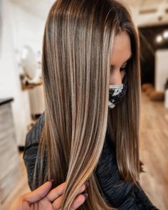 Straight Balayage, Iced Mocha, Caramel Highlights, Brown Hair With Highlights, Hair Color Balayage