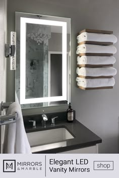 LED Vanity Mirror - Front Lighted - 24w x 36t - Rectangular - Bathroom Remodel Ideas Bad Inspiration, Bathroom Vanity Mirror, Bath Remodel, Led Mirror, White Bathroom, Diy Bathroom, My New Room, Bathroom Renovations, Bathroom Makeover