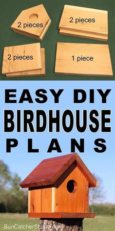 the instructions to make a birdhouse out of wood