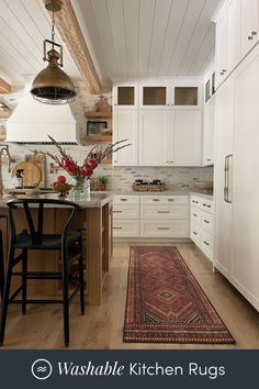 the kitchen is clean and ready for us to use as a dining room or den