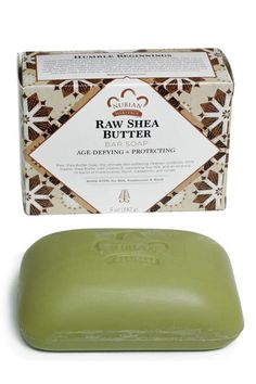 $6.00 - Raw Shea Butter used to make this all-natural soap has anti-aging properties that aid in repairing numerous skin conditions like blemishes and reduce the appearance of fine lines and wrinkles to reveal radiant, youthful-looking skin. Shea Moisture Raw Butter Soap with Coconut Oil and vitamin E blended into this rich formulation penetrate into the skin to deliver intense hydration to dry, flaky, itchy skin and keep it nourished, soft, and supple. #antiagingskincare #skincare #beauty Butter Bar, Shea Butter Hand Cream, Ginger Oil, Frankincense Myrrh, Essential Oil Blend, Organic Shea Butter