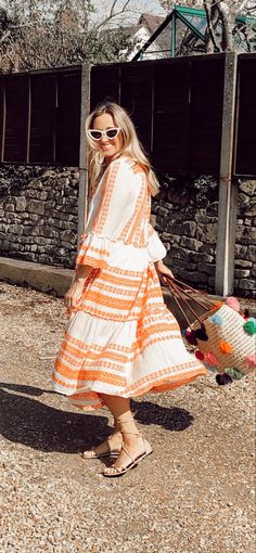 Print Dress, Pure Products, Orange, Dresses