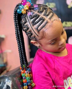 Lil Girls Hairstyles Black, Black Kids Hairstyles Braids Children, Lil Girl Hairstyles Braids, Braids And Beads, Black Kids Braids Hairstyles, Kids Hairstyle