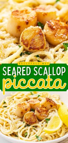 Elegant yet super easy, this Seared Scallop Piccata recipe comes together in just 20 minutes! Serve with a lemon wedge and slice of crusty bread for a practically effortless dinner guaranteed to impress. Seared Scallop Piccata, Seared Scallops And Pasta, Scallop Recipes Dinner, Scallop Picatta, Scallops And Pasta Recipe, Baby Scallop Recipes, Scallop Piccata, Scallops Dinner Ideas