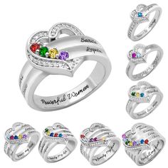 PRICES MAY VARY. Design inspiration:Whether a promise between family and friends or a romantic relationship, we have a great assortment of high-quality personalized heart birthstone ring with engraving silver that is great for showing a special bond and devotion. How To Order:Click on “Customize Now” to enter the name,choose the birthstone,inside engraving,Ring Color and Size. Gift choice: Well packed in a Gift Box,Suitable for Birthday,Mother's Day,Valentine's Day,Wedding,Engagement,Christmas,P Silver Birthstone Promise Ring For Valentine's Day, Silver Birthstone Ring For Valentine's Day Promise, Mother's Day Wedding Birthstone Ring In Sterling Silver, Mother's Day Wedding Sterling Silver Birthstone Ring, Sterling Silver Name Rings For Mother's Day, Silver Heart Ring For Anniversary, Mother's Day, Silver Heart Ring For Anniversary Mother's Day, Sterling Silver Rings With Names For Mother's Day, Mother's Day Gift Silver Couple Rings