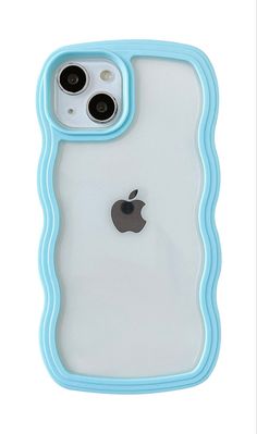 an iphone case that is blue and white