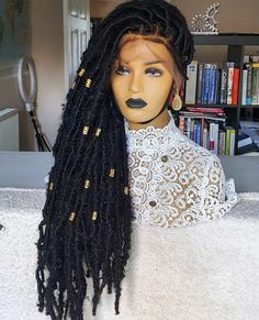 Natural Locs, Kanekalon Braiding Hair, Lace Braids, Small Head, Protective Hairstyles Braids, Braided Wig