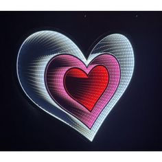 two heart shaped lights in the dark