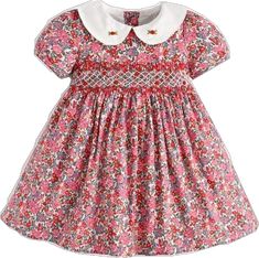 Playful Dresses With Smocked Bodice For Spring, Beautiful Floral Dresses, Under The Tree, The Swing, Smock Dress, Peter Pan Collar, Lantern Sleeves, The Tree, Vintage Floral