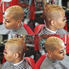 Bald Fade Women, Bald Fade Women Black, Crown Inspiration, Fade Haircut Women, Female Haircuts, Short Fade Haircut, Shaved Hair Designs