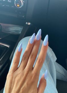 Ongles Baby Blue, Nails Elegant, Baby Blue Nails, Blue Acrylic Nails, Subtle Nails, Basic Nails, Franklin Tn, Nails Gel