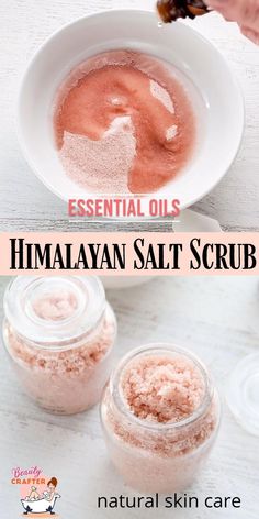 Himalayan Body Scrub Diy, Oatmeal Epsom Salt Bath Diy, Pedicure Scrub Diy Recipes, Himalayan Salt Body Scrub Diy, Pink Salt Scrub Diy, Diy Foaming Body Scrub Recipe, Spa Diy Gifts, How To Make Bath Scrubs