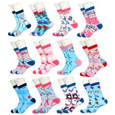 PRICES MAY VARY. NURSE VALENTINES DAY GIFT - The bulk Nurse Socks Set is perfect for any healthcare professional looking to add some fun and personality to their uniform. 12 PAIRS NURSE SOCKS SET - You will receive 12 pairs of socks in different cute pattern. This different pattern on the socks adding a touch of humor to their outfit. SOFT AND COMFORTABLE - Socks are made with high-quality cotton and have stretchy elastic bands around the ankle so they'll stay up without being too tight. Soft co Gifts For Nursing Students, Nurse Socks, Nurse Retirement Gifts, Black Wedding Guest Dresses, Funny Nurse Gifts, Nursing School Gifts, Socks Gifts, Nurses Week Gifts, Nursing Student Gifts