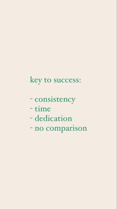 the words key to success are in green on a white background with a black border