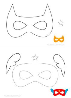 two masks with different shapes and colors