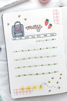 Journal Calendar, Penanda Buku, Album Journal, Bullet Journal Notes