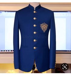 Prom Jacket, Prince Suit, Jodhpuri Suits, Indian Groom Dress, Blue Sherwani, Wedding Dresses Men, Prince Coat, Suits Groom