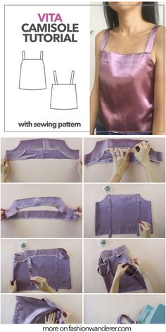 the instructions for how to sew a top