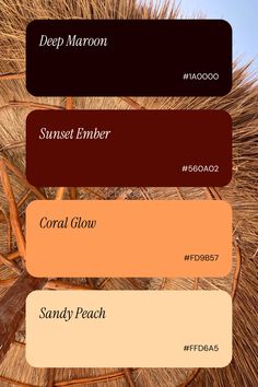 the color scheme for different shades of brown and orange