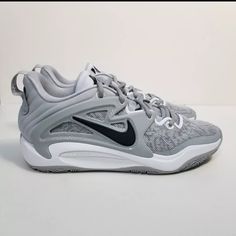 Nike Kevin Durant Kd 15 Wolf Grey Shoes. Size 7.5 Men = Size 9 Women. Style Code: Dx6648-003. Brand New Without Shoe Box. 100% Authentic. Nike Air Max 360, Nike Joyride, Kd Shoes, White Basketball Shoes, Nike Tennis Dress, Nike Kyrie, Football Cleats, Shoes Size 7, Kevin Durant