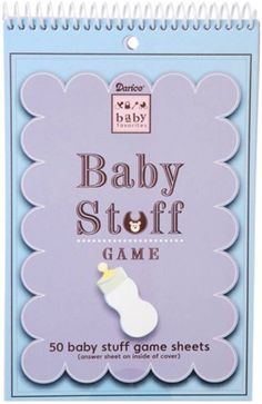 a baby stuff game with the words baby stuff game written in white on it's front