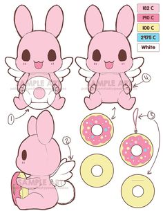 the paper doll is showing how to make it look like an animal with doughnuts