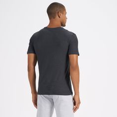 The Strato Tech Tee is the softest piece of workout apparel on the planet, doubling as your go-to t-shirt. With next-level comfort, our softest performance knit is quick drying and moisture wicking with UPF 30+. | Strato Tech T-Shirt / Tee | Charcoal Heather Vuori makes premium performance apparel inspired by the active Coastal California lifestyle; an integration of fitness, surf, sport, and art. Breaking down the boundaries of traditional activewear, we are a new perspective on performance app Gray Crew Neck Activewear For Loungewear, Functional Cotton T-shirt With Go-dry Technology, Functional Cotton Go-dry T-shirt, Moisture-wicking Relaxed Fit Crew Neck Activewear, Athleisure Go-dry T-shirt, Everyday Athleisure T-shirt With Go-dry Technology, Comfortable Crew Neck Activewear For Workout, Gray Relaxed Fit Moisture-wicking T-shirt, Gray Relaxed Fit T-shirt For Athleisure