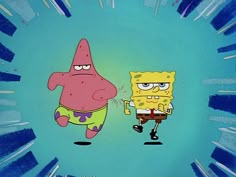 spongebob and patrick in the middle of an animated scene