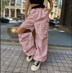 Lovemi - Cargo Pants For Women With Pockets Going Out Zipper Y2k Fashion Outfit, Celana Kargo, Y2k Sweatpants, Pink Cargo Pants, Sweatpants Streetwear, Hip Hop Pants, Y2k Pants, Trendy Streetwear, Baggy Trousers