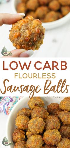 sausage balls are an easy appetizer to serve on the grill or in bowls