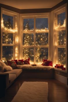 Windows decorated with creative Christmas light displays, adding warmth and festive charm. Lights In Window Christmas, Christmas Lights Interior Decor, Interior Window Christmas Lights, Curtain Christmas Lights, Christmas Lights Interior, Indoor Christmas Lights Ideas Window, Fairy Lights Around Window, Christmas Lights Inside Window, Window Lights Decor