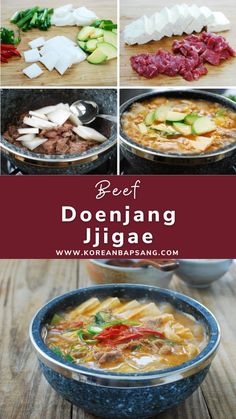 Beef Doenjang Jjigae Work Meals, Beef Cuts, Potluck Recipes